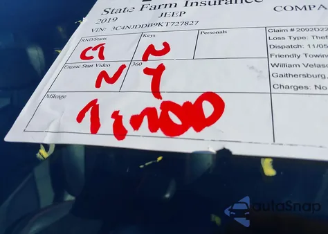 2019 Jeep Compass Trailhawk 4X4 z USA, uszkodzony, nr VIN 3C4NJDDB9KT727827